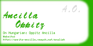 ancilla oppitz business card
